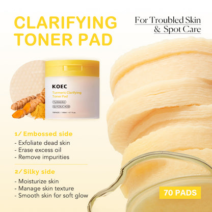 Turmeric Glycolic Acid Cotton Cloth 70PCs With Tweezers