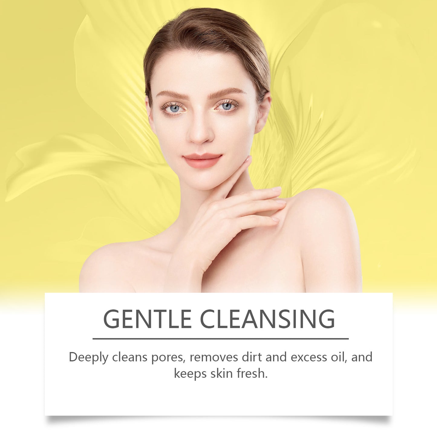 OUHOE  Turmeric Cleansing Pad Gently Cleanses Facial Skin, Brightening And Moisturizing Refreshing Skin Care Cleansing Pad