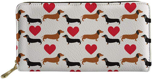 Printed Vintage Lady Zip Clutch