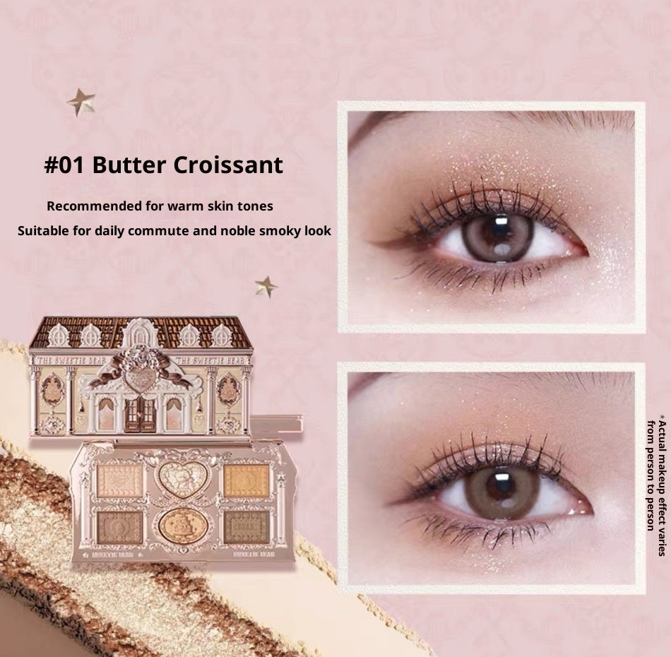 Sweetheart Bear Eyeshadow Palette Matte Shimmer Easy To Use