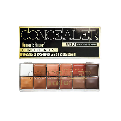 12 Colors Concealer Dark Skin Waterproof Full Coverage Foundation