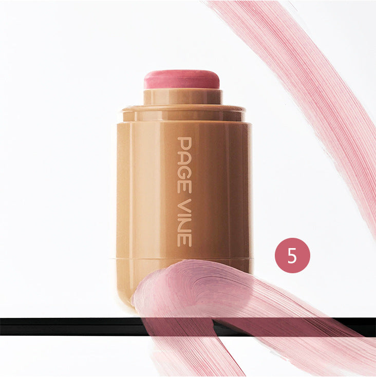 Pocket Blush Stick 6 Color Lip Cheek Water Light Stick