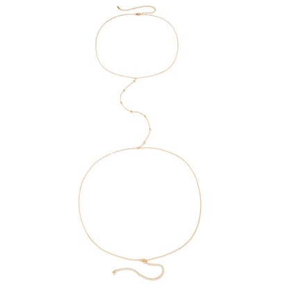 Necklace One Piece Chain Female Metal Orb Chain Body Chain Waist Chain
