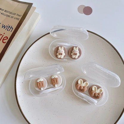 3 Pack Colored Contact Lenses Case Compact And Portable Contact Lens Case