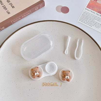 3 Pack Colored Contact Lenses Case Compact And Portable Contact Lens Case