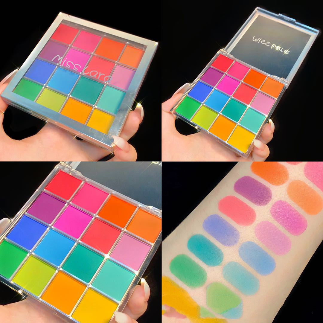 Factory Stock Colorful Starry Sky 16 Color Eyeshadow Palette Matte Beads