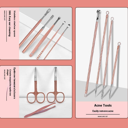 30-piece Stainless Steel Nail Beauty Tool Set
