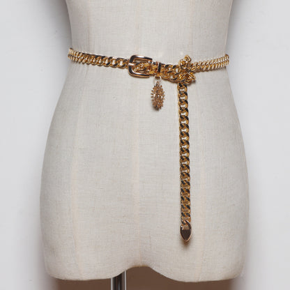 Thin Waist Chain Shirt Dress Belt Metal Chain