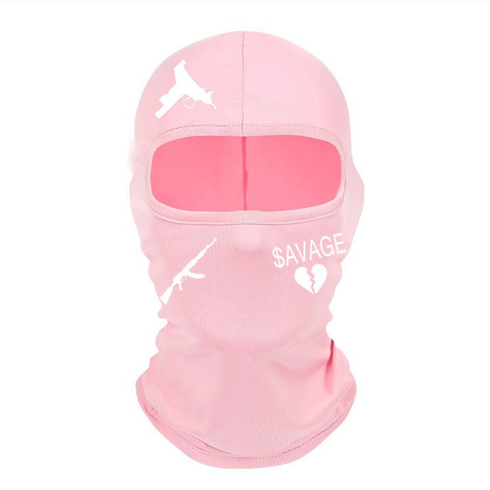 Outdoor Cycling Windproof Sun-proof And Breathable Neck Protection Heat Transfer Patch Printed Ice Silk Headgear
