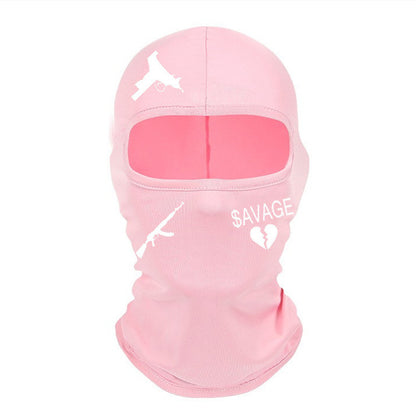 Outdoor Cycling Windproof Sun-proof And Breathable Neck Protection Heat Transfer Patch Printed Ice Silk Headgear