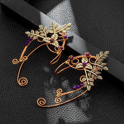 Retro Handmade Ear Clip Elf Earrings