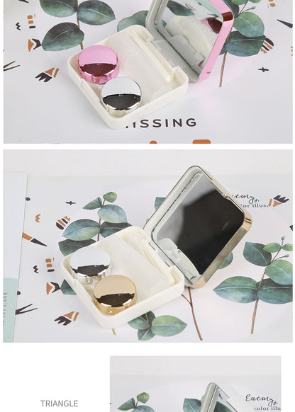 KD Square Invisible Myopia Glasses Case Simple Contact Lens Case Glasses Couple Box Portable Storage Box