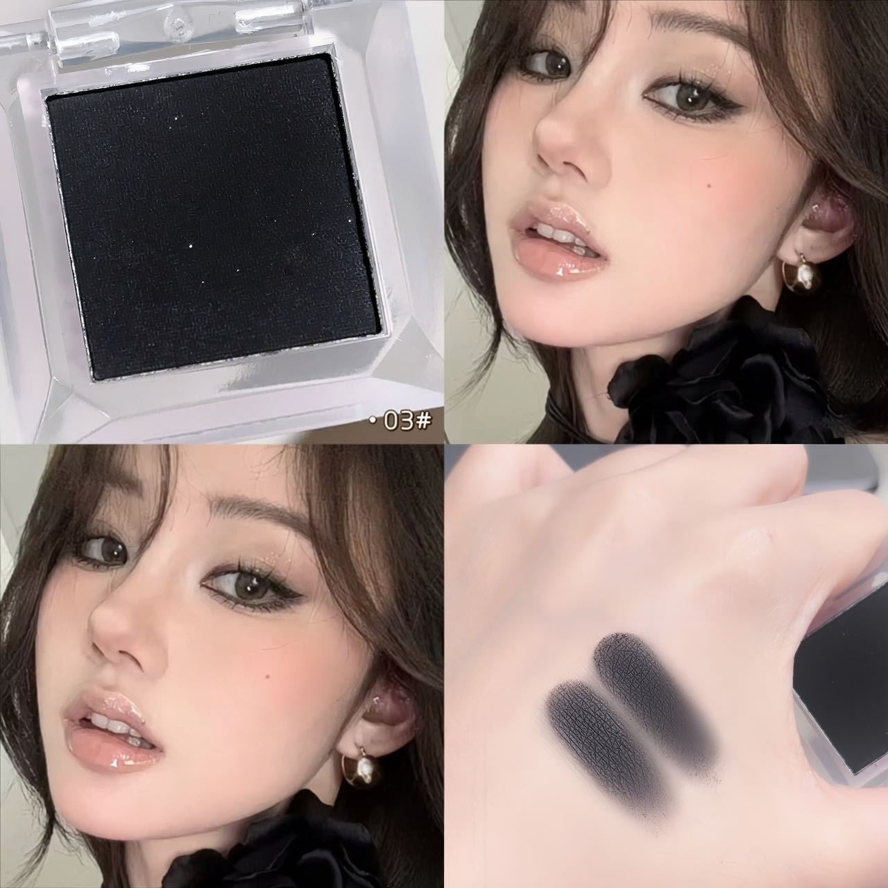Monochrome Eyeshadow Matte Highlight Smoky Makeup Natural Brightening Lasting