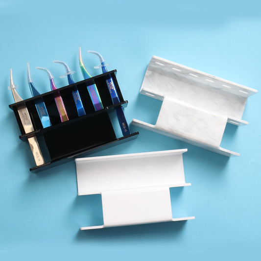 6-hole Eyelash Tweezers Display Stand Acrylic Eyelash Tweezers Rack Organizing Rack Grafting Eyelash Tweezers Storage Rack