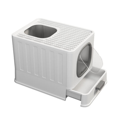 Fully Enclosed Litter Box Large Plastic Folding Deodorant Anti-splash Cat Toilet Cat Cleaning Supplies Wholesale