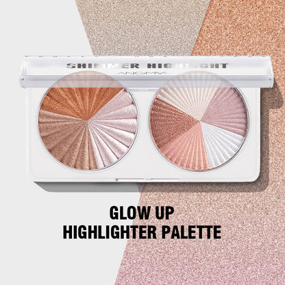 Double-disc Mixed Color Brilliant Diamond Highlight Powderthree-dimensional And Delicate