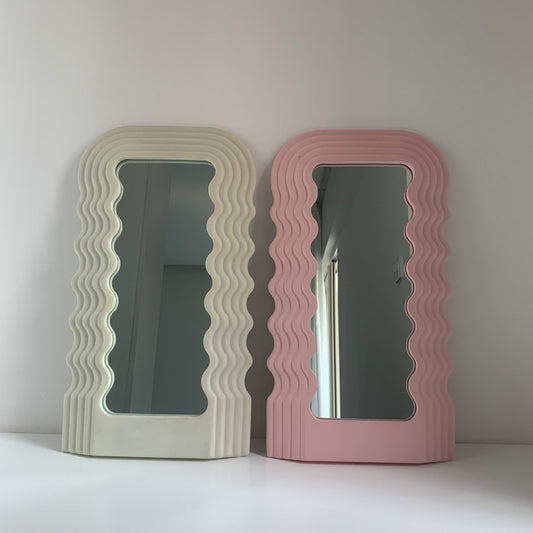 Medieval Memphis Wave Mirror Desktop Makeup Mirror
