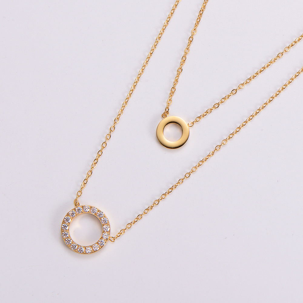 Micro Inlaid Zircon Jewelry Ring Necklace For Women