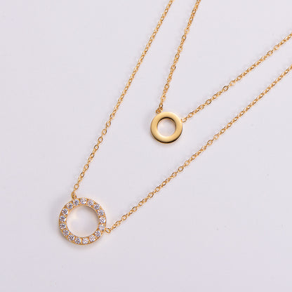 Micro Inlaid Zircon Jewelry Ring Necklace For Women