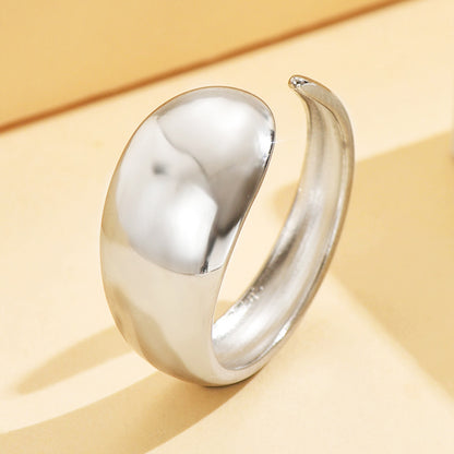 Stainless Steel Ring For Women Metal Hydraulic Vacuum-plated Gold Jewelry