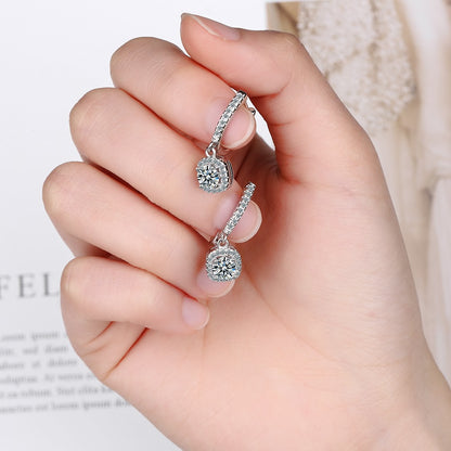 Ear Clip Women's Diamond Inlaid Short Hollow Zircon Earrings