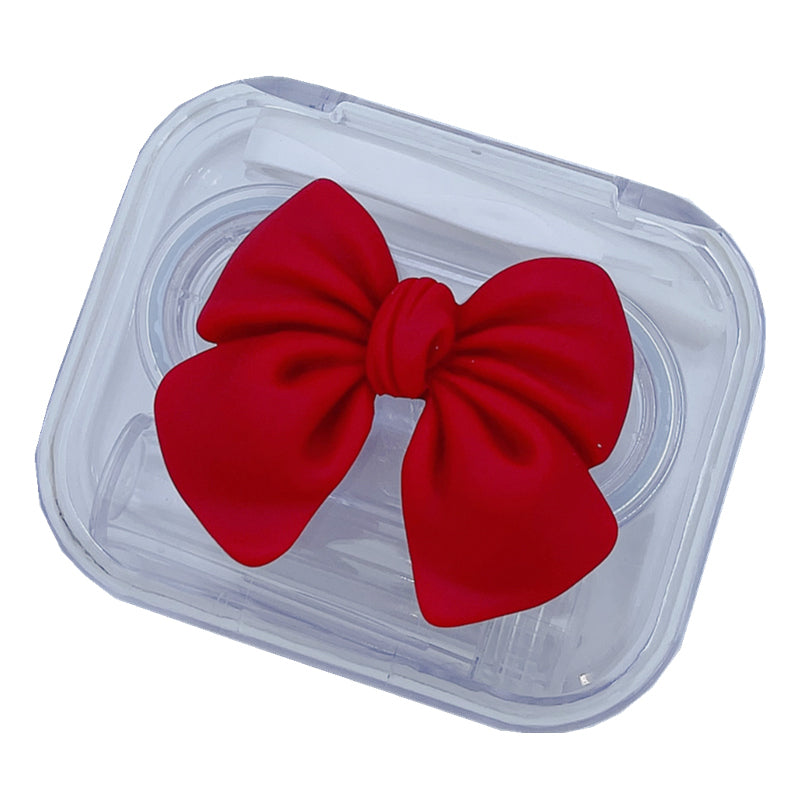 Bow Contact Lens Box Female Cute Japanese Light Simple And Transparent
