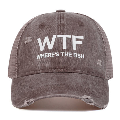 Couple's Letter Embroidered Washed Mesh Baseball Cap