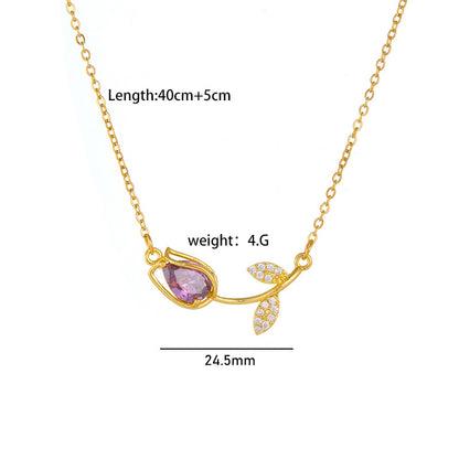 Tulip Flower Necklace For Women