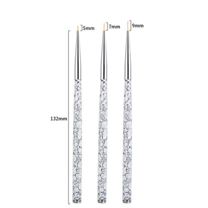 Painted Latte Art Marble Nail Brush Set