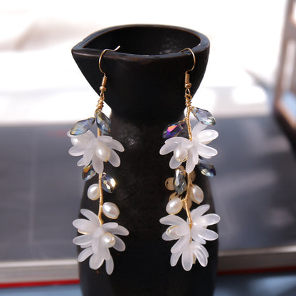 Flower Travel Colored Glass Hairpin Matching