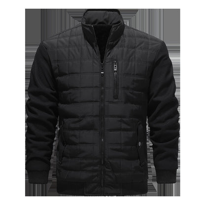 Plaid Casual All-Match Mens Long-Sleeve Jacket