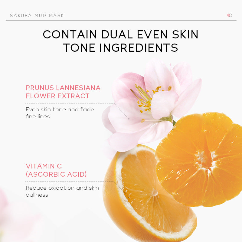 30g Cleansing, Hydrating And Moisturizing Cherry Blossom Mud Mask
