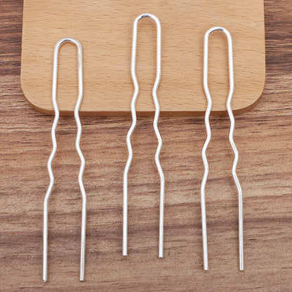 Thick Corrugated U Fork Hair Clasp Diy Ornament Accessories Hairpin Material
