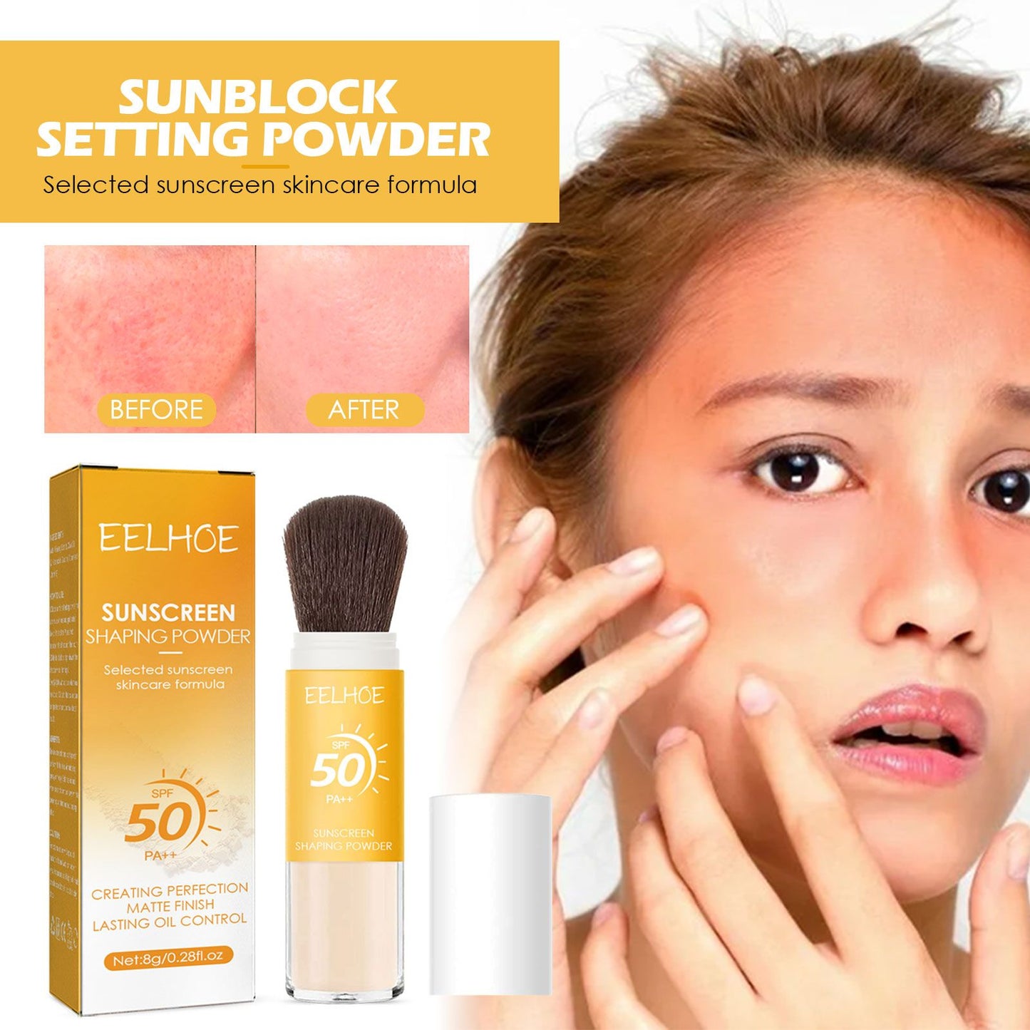 EELHOE Setting Powder For A Natural, Lightweight, Breathable Finish That Controls Oil And Provides Long-lasting, Smudge-proof Makeup