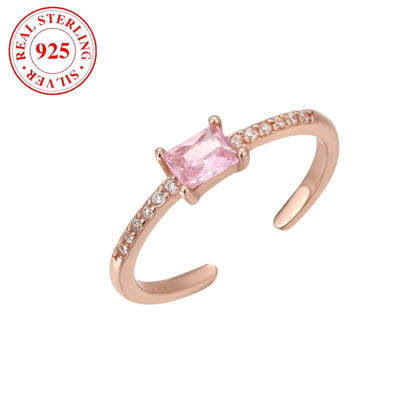 S925 Sterling Silver Diamond Toe Ring Women's Adjustable Opening