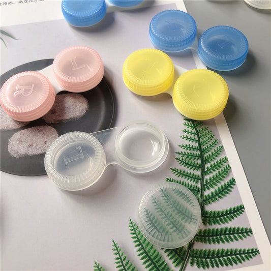 Cute Minimalist Portable Solid Color Contact Lens Case