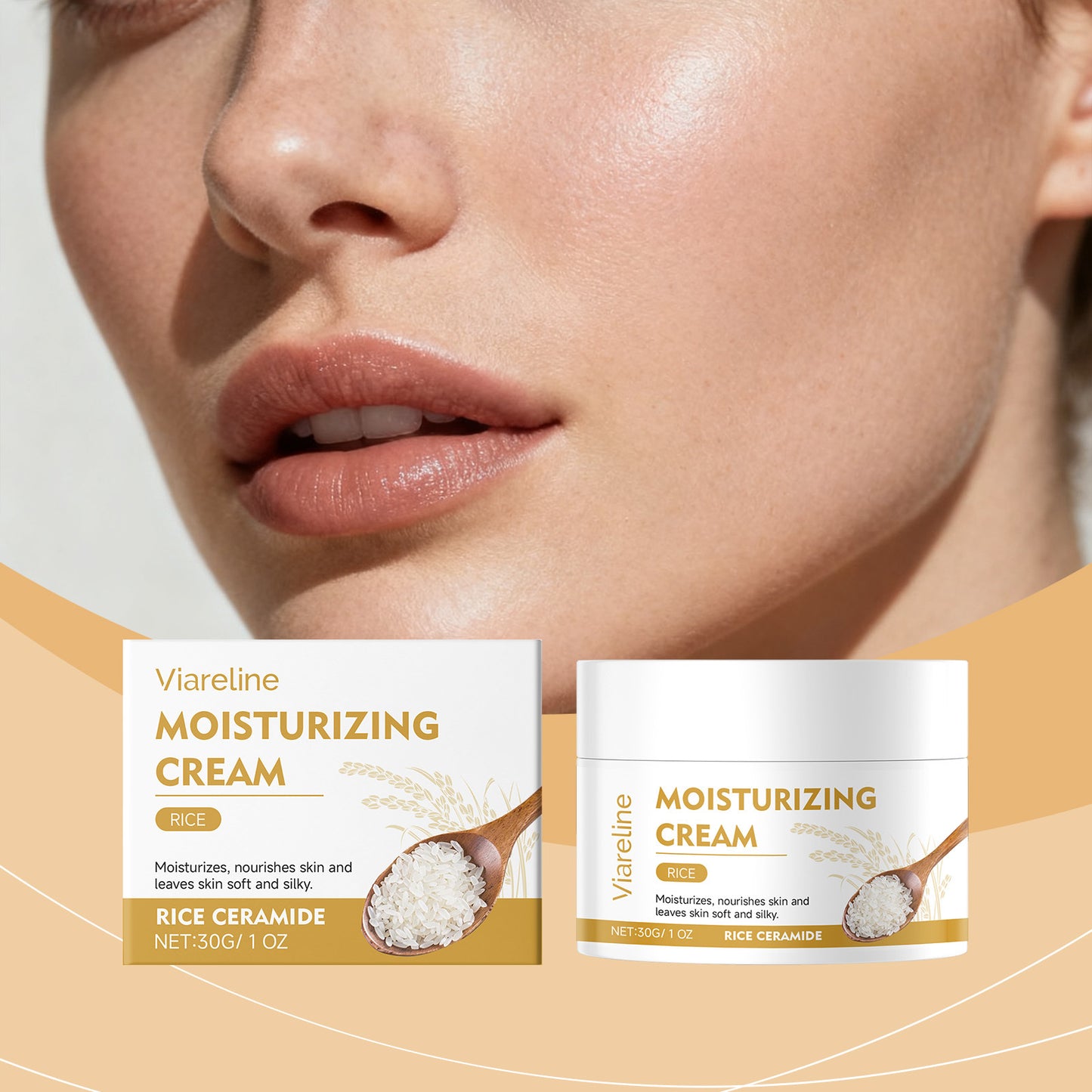 Rice Bran Moisturizing Face Cream Daily Moisturizing Facial Care To Improve Skin