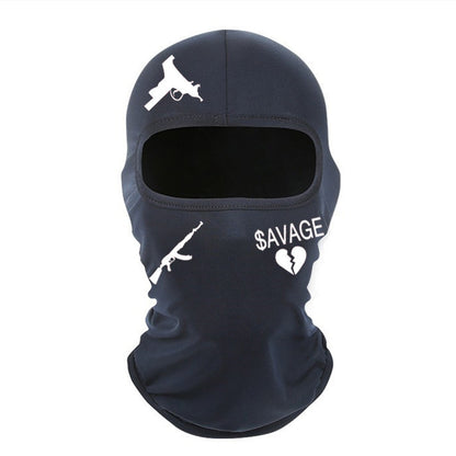 Outdoor Cycling Windproof Sun-proof And Breathable Neck Protection Heat Transfer Patch Printed Ice Silk Headgear