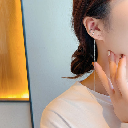 Trendy High-end Ear Clip Tassel Ear Bone Clip Cool Girl Earrings