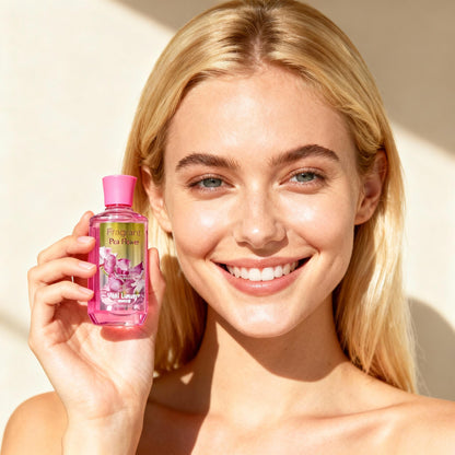 3-piece Bath & Body Care Travel Set Pea Flower Scent Home Spa Set With Body Lotion, Shower Gel And Fragrance Mist