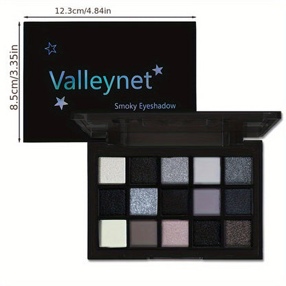 15 Color Matte Pearlescent Smoked Eye Shadow Plate
