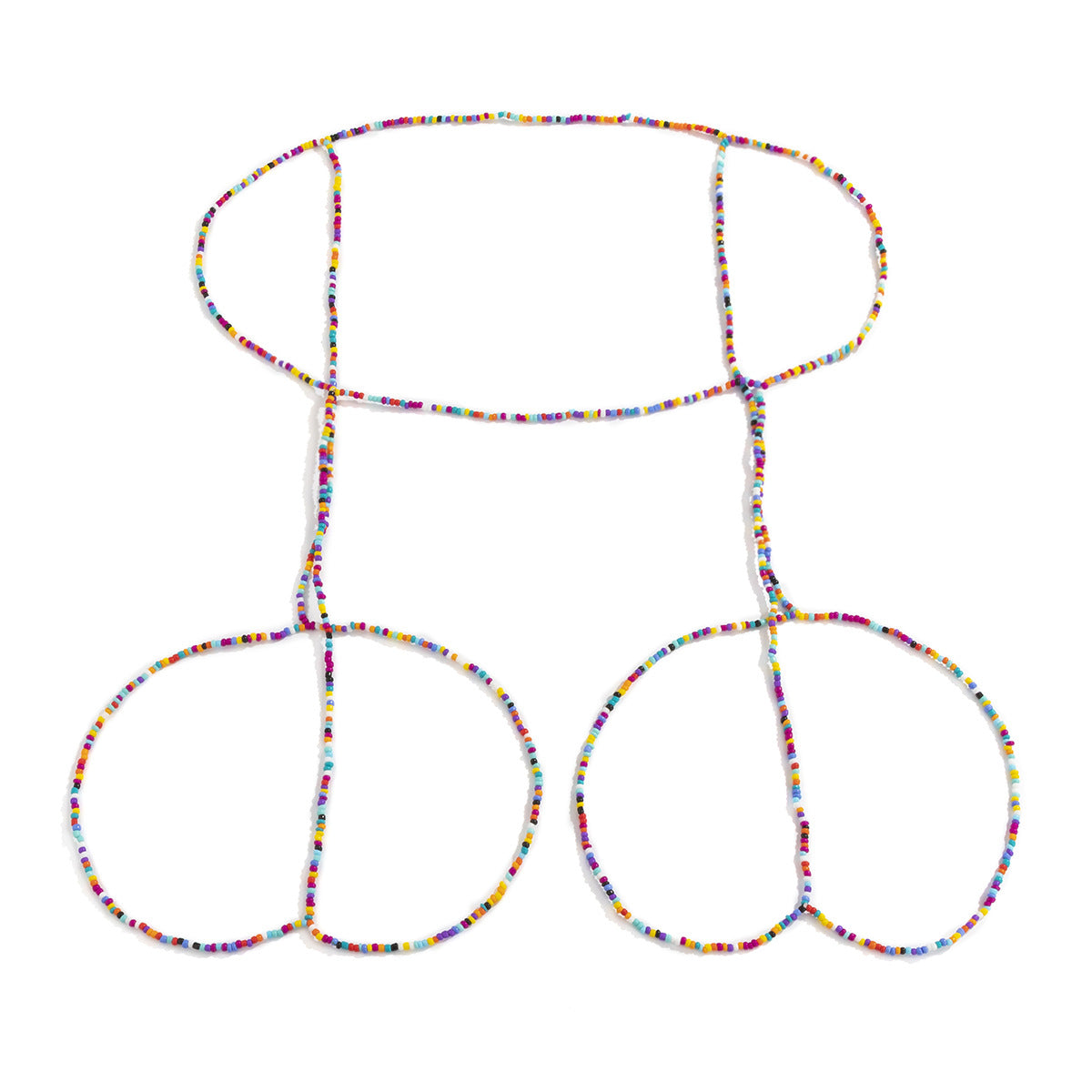 Rice Bead Elastic Waist Chain And Leg Chain One Chain