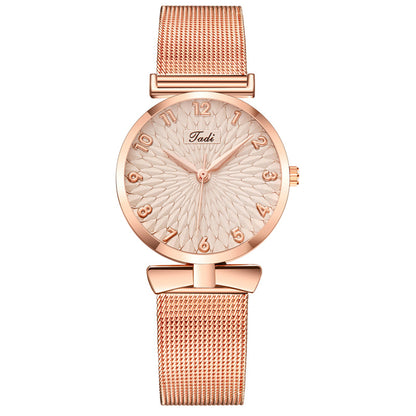 Personality Bowknot Fashion Digital Sunflower Watch Women