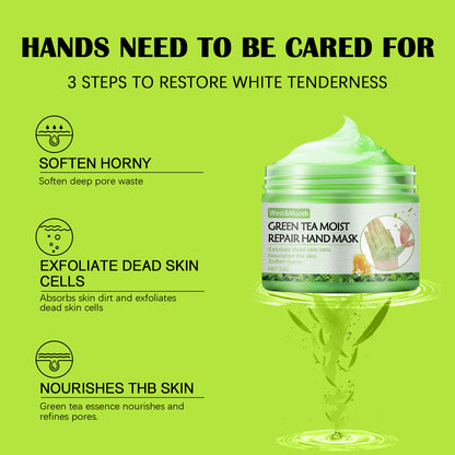 Green Tea Repair Hand Mask Skin Rejuvenation Anti-chapping
