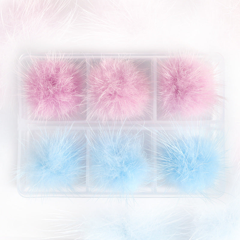 Nail Hair Ball Magnet Detachable Jewelry