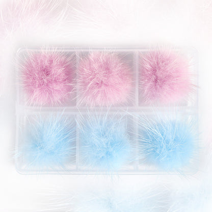 Nail Hair Ball Magnet Detachable Jewelry