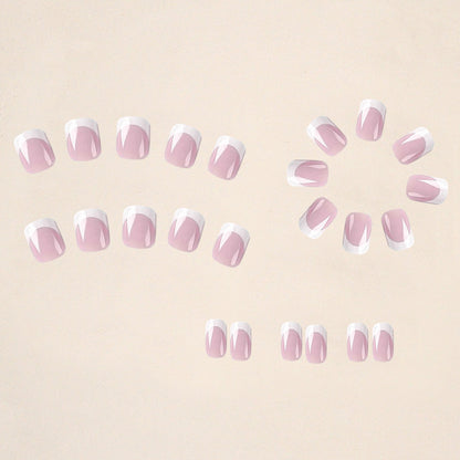 24 Pieces Per Box White Fake Nails Cool To Wear