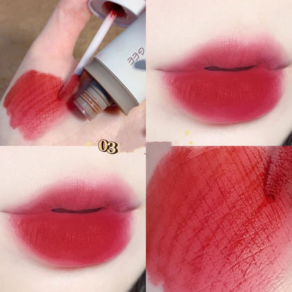 Bunny Lip Glaze Set Matte Finish Velvet Lip Mud White And Does Not Fade No Stain On Cup Lipstick