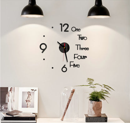 Wall Clock Diy Clock Mute Clock Sticken On The Wall