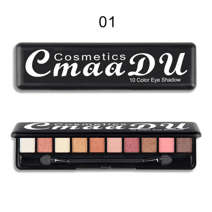 Creative 10 Color Matte Pearlescent Eyeshadow Palette